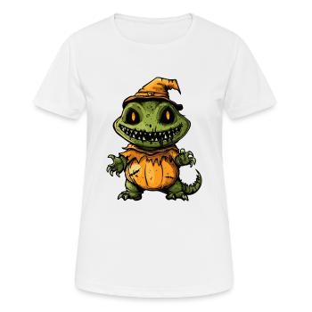 Alligator Halloween Funny Zombie - Women's Breathable T-Shirt - white - Front - AI Model Female 172 dark (172cm)