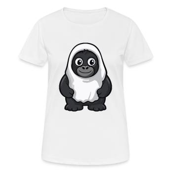 Gorilla Halloween Funny Ghost - Women's Breathable T-Shirt - white - Front - AI Model Female 172 dark (172cm)