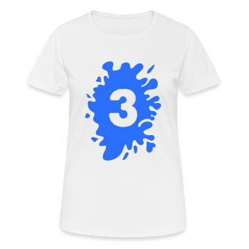 Klecks 3 - Frauen T-Shirt atmungsaktiv - Weiß - Vorne - AI Model Female 172 dark (172cm)
