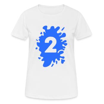 Klecks 2 - Frauen T-Shirt atmungsaktiv - Weiß - Vorne - AI Model Female 172 dark (172cm)