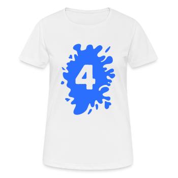 Klecks 4 - Frauen T-Shirt atmungsaktiv - Weiß - Vorne - AI Model Female 172 dark (172cm)
