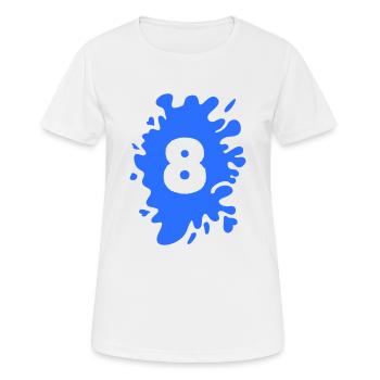 klecks 8 - Frauen T-Shirt atmungsaktiv - Weiß - Vorne - AI Model Female 172 dark (172cm)