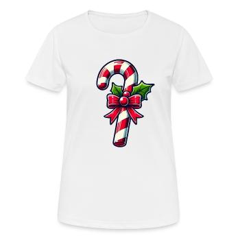 Zuckerstange - Frauen T-Shirt atmungsaktiv - Weiß - Vorne - AI Model Female 172 dark (172cm)