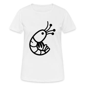 Crevette - T-shirt respirant Femme - blanc - Devant - AI Model Female 172 dark (172cm)