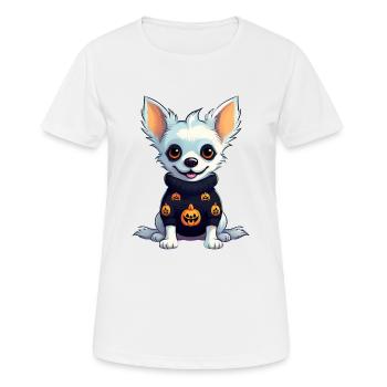 Chihuahua Hallooween Pull - T-shirt respirant Femme - blanc - Devant - AI Model Female 172 dark (172cm)