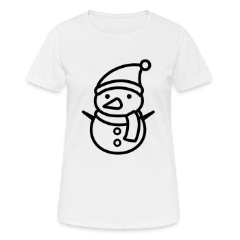Snowman - Women's Breathable T-Shirt - white - Front - AI Model Female 172 dark (172cm)