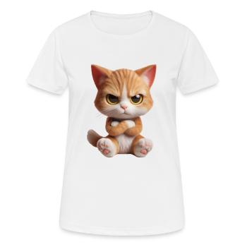Chat sinistre 2 - T-shirt respirant Femme - blanc - Devant - AI Model Female 172 dark (172cm)