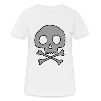 Skull and bones - Women's Breathable T-Shirt - white - Front - AI Model Female 172 dark (172cm)
