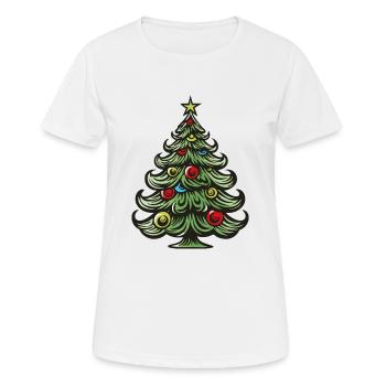 Tannenbaum Weihnachten - Frauen T-Shirt atmungsaktiv - Weiß - Vorne - AI Model Female 172 dark (172cm)