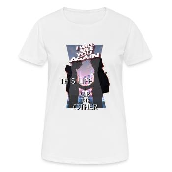 Wir sehen uns wieder - Frauen T-Shirt atmungsaktiv - Weiß - Vorne - AI Model Female 172 dark (172cm)