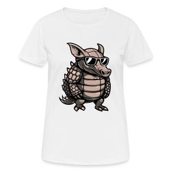 Animal tatou - T-shirt respirant Femme - blanc - Devant - AI Model Female 172 dark (172cm)