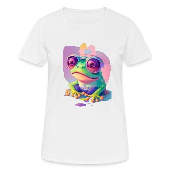 crazy Frog - Frauen T-Shirt atmungsaktiv - Weiß - Vorne - AI Model Female 172 dark (172cm)