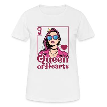 Queen Of Hearts - Women's Breathable T-Shirt - white - Front - AI Model Female 172 dark (172cm)