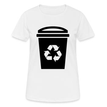 poubelle - T-shirt respirant Femme - blanc - Devant - AI Model Female 172 dark (172cm)