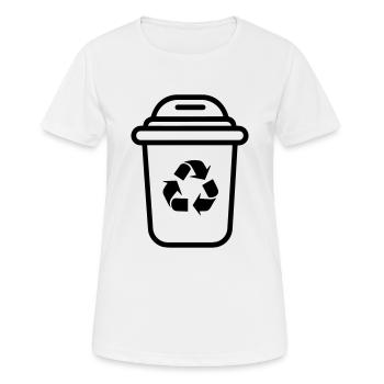 poubelle - T-shirt respirant Femme - blanc - Devant - AI Model Female 172 dark (172cm)