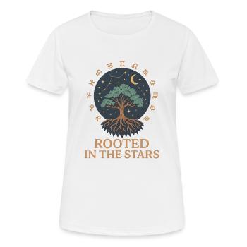 Enraciné dans les étoiles - T-shirt respirant Femme - blanc - Devant - AI Model Female 172 dark (172cm)