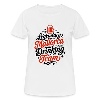 Mallorca Drinking Team - T-shirt respirant Femme - blanc - Devant - AI Model Female 172 dark (172cm)