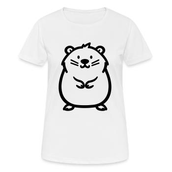 Bieber - Frauen T-Shirt atmungsaktiv - Weiß - Vorne - AI Model Female 172 dark (172cm)
