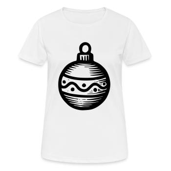 Boule de Noel - T-shirt respirant Femme - blanc - Devant - AI Model Female 172 dark (172cm)