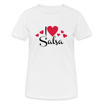salsa - Frauen T-Shirt atmungsaktiv - Weiß - Vorne - AI Model Female 172 dark (172cm)