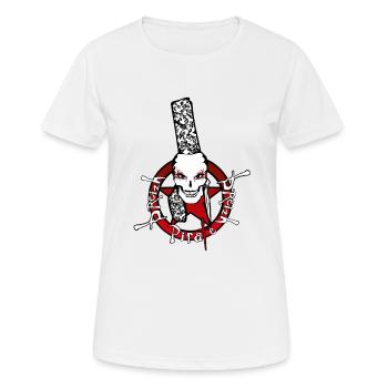 tete de mort crane breizh pirate pour fille - T-shirt respirant Femme - blanc - Devant - AI Model Female 172 dark (172cm)