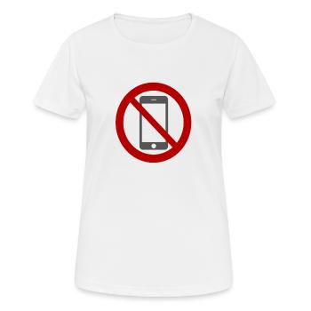 Téléphone interdit. - T-shirt respirant Femme - blanc - Devant - AI Model Female 172 dark (172cm)