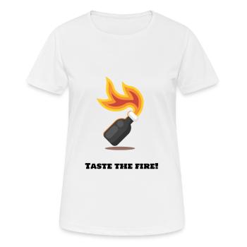 Taste The Fire - Frauen T-Shirt atmungsaktiv - Weiß - Vorne - AI Model Female 172 dark (172cm)