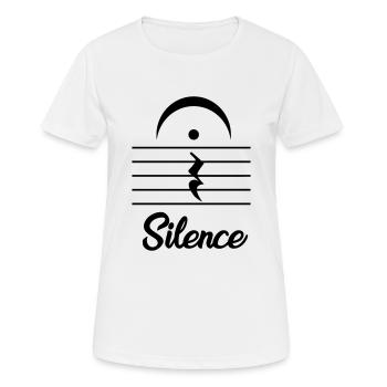 Fermata pure Silence - Musiker Meditation - Frauen T-Shirt atmungsaktiv - Weiß - Vorne - AI Model Female 172 dark (172cm)