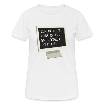 Télé réalité - T-shirt respirant Femme - blanc - Devant - AI Model Female 172 dark (172cm)