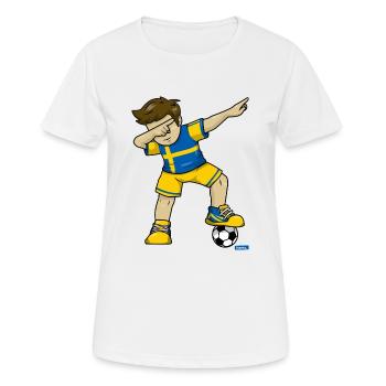 Soccer Dab Dabbing Suède HARIZ Football Dab D - T-shirt respirant Femme - blanc - Devant - AI Model Female 172 dark (172cm)