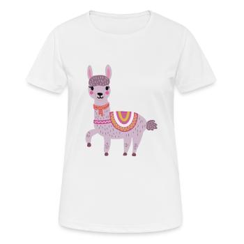 No Drama Lama - Frauen T-Shirt atmungsaktiv - Weiß - Vorne - AI Model Female 172 dark (172cm)