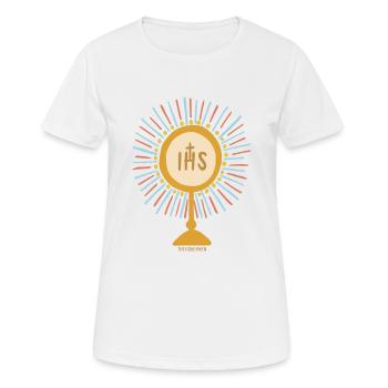 Jésus a sacré - T-shirt respirant Femme - blanc - Devant - AI Model Female 172 dark (172cm)