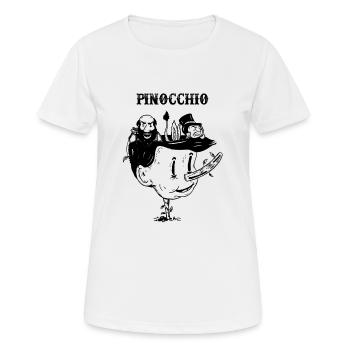 Pinocchio - Frauen T-Shirt atmungsaktiv - Weiß - Vorne - AI Model Female 172 dark (172cm)