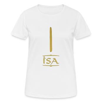 Isa - Rune / Older Futhark / Série de 24 runes - T-shirt respirant Femme - blanc - Devant - AI Model Female 172 dark (172cm)
