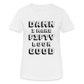 50th birthday - Women's Breathable T-Shirt - white - Front - AI Model Female 172 dark (172cm)