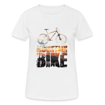 Mountain Bike - Women's Breathable T-Shirt - white - Front - AI Model Female 172 dark (172cm)