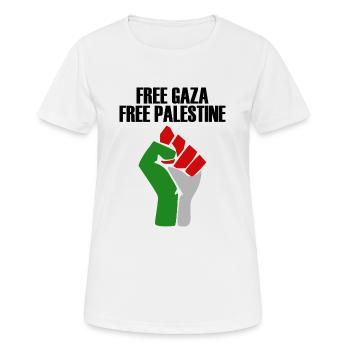 free gaza free palestine - Women's Breathable T-Shirt - white - Front - AI Model Female 172 dark (172cm)