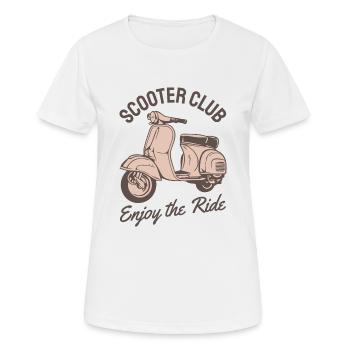 Motorroller Roller Rollerfahrer Geschenk - Frauen T-Shirt atmungsaktiv - Weiß - Vorne - AI Model Female 172 dark (172cm)