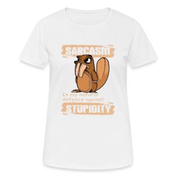 Sarcasme - T-shirt respirant Femme - blanc - Devant - AI Model Female 172 dark (172cm)