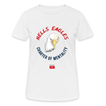 1 HELLS EAGLES CoM - T-shirt respirant Femme - blanc - Devant - AI Model Female 172 dark (172cm)