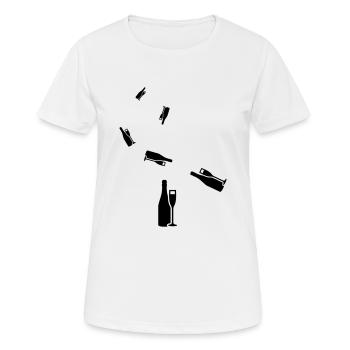 Red wine symbol - Women's Breathable T-Shirt - white - Front - AI Model Female 172 dark (172cm)