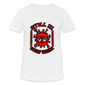 Healty Stay Virus Huh - Frauen T-Shirt atmungsaktiv - Weiß - Vorne - AI Model Female 172 dark (172cm)