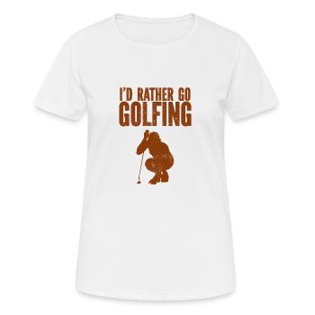 Golf - Golfclub Goldspieler Birdie Elite Luxus - Frauen T-Shirt atmungsaktiv - Weiß - Vorne - AI Model Female 172 dark (172cm)