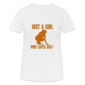 Golf - Golfclub Goldspieler Birdie Elite Luxus - Frauen T-Shirt atmungsaktiv - Weiß - Vorne - AI Model Female 172 dark (172cm)