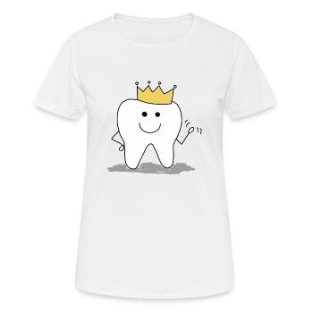Dent heureuse - T-shirt respirant Femme - blanc - Devant - AI Model Female 172 dark (172cm)
