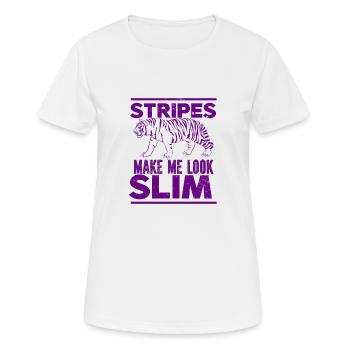 Tiger - Africa - Wilderness - Nature Conservation - Women's Breathable T-Shirt - white - Front - AI Model Female 172 dark (172cm)