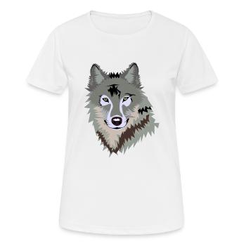 WOLF WÖLFE RUDEL GESCHENK T-SHIRT - Frauen T-Shirt atmungsaktiv - Weiß - Vorne - AI Model Female 172 dark (172cm)