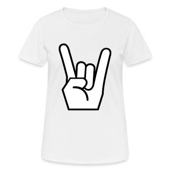 Pommesgabel Metal Geschenkidee - Frauen T-Shirt atmungsaktiv - Weiß - Vorne - AI Model Female 172 dark (172cm)
