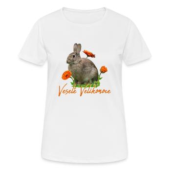 Vesele Velikonoce Frohe Ostern - Frauen T-Shirt atmungsaktiv - Weiß - Vorne - AI Model Female 172 dark (172cm)