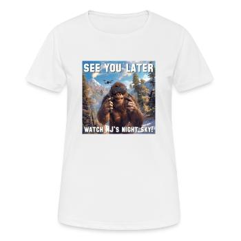 Bigfoot trolle le New Jersey avec son drone - T-shirt respirant Femme - blanc - Devant - AI Model Female 172 dark (172cm)